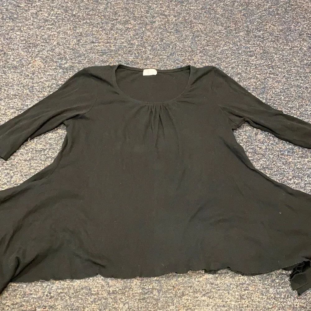 Jon Den Black Flowy Top sz. 1X